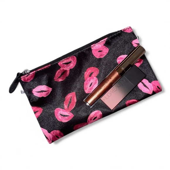HUDA BEAUTY Other - 🩷HUDA BEAUTY Matte Lipstick, Colourpop Lipgloss, & Lip Print Cosmetic Bag Bundle